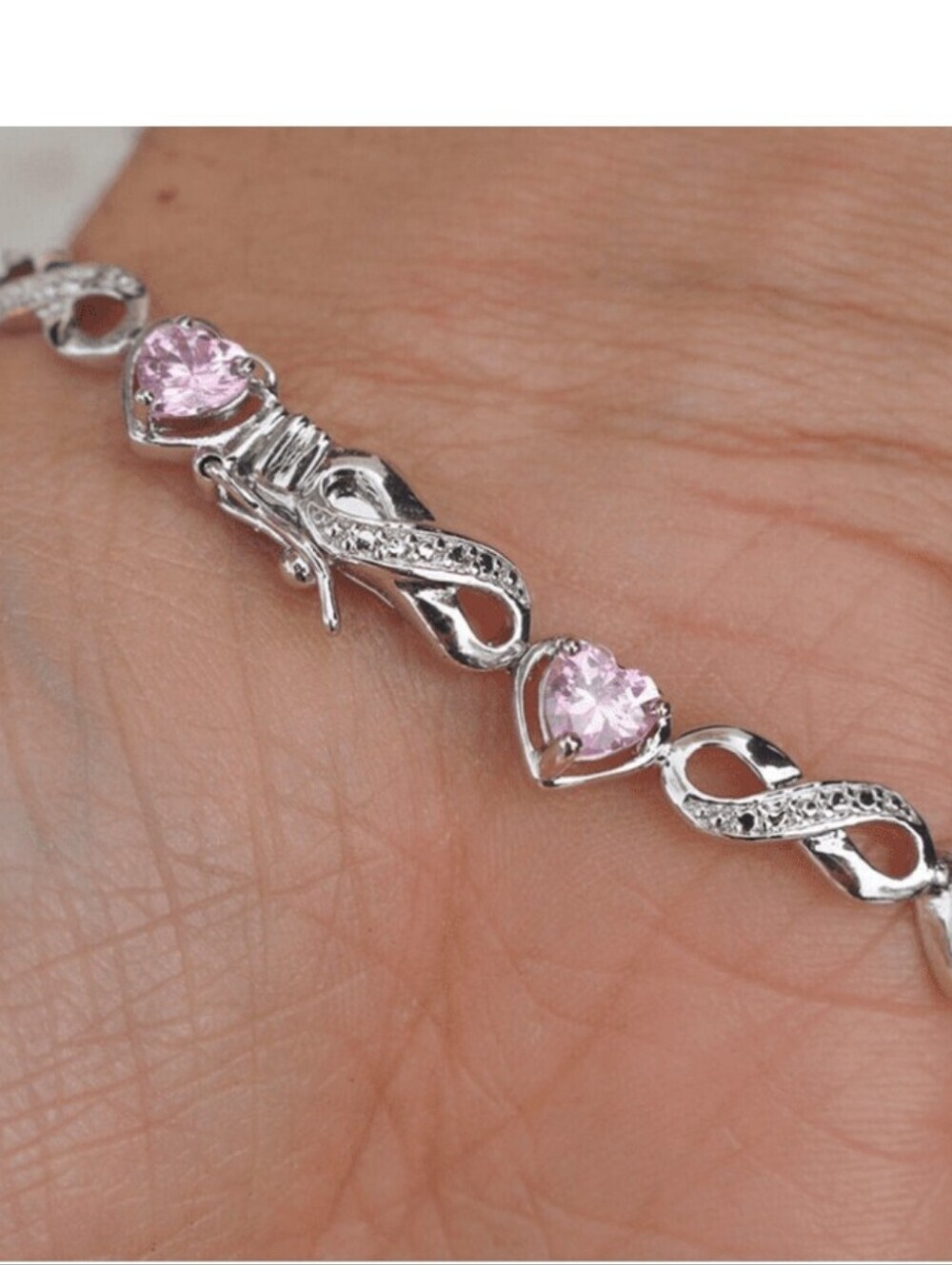 Pink Heart & Infinity Bracelet - Picture 2 of 4